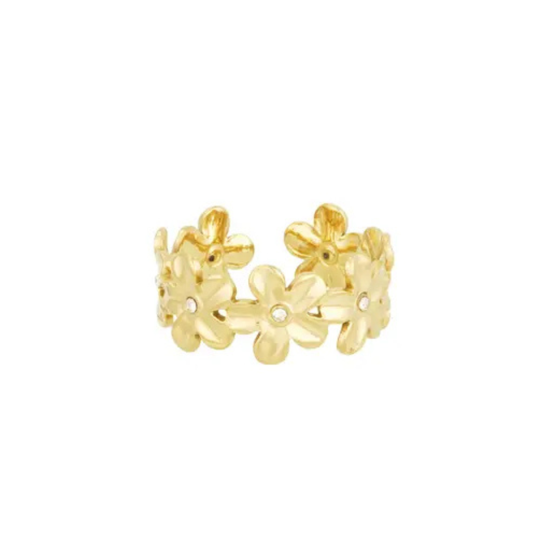 Diamond daisy ring