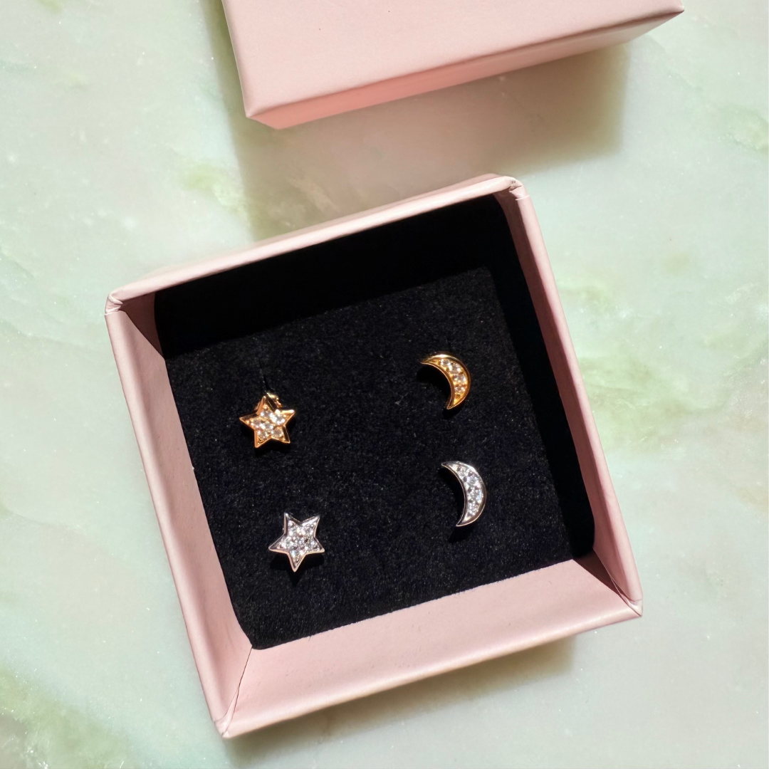 Moon & Star øreringe